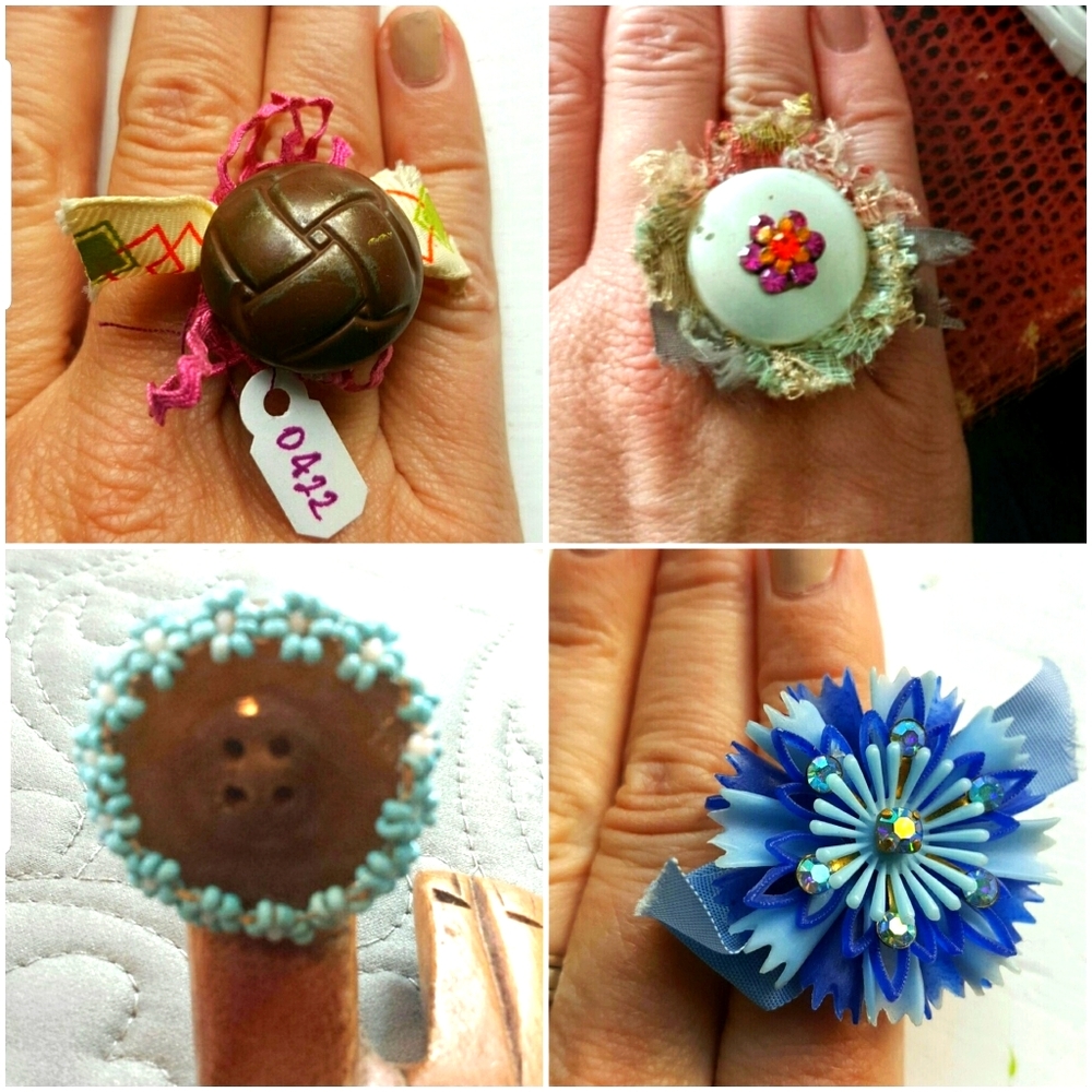Set of 4 Upcycled rings